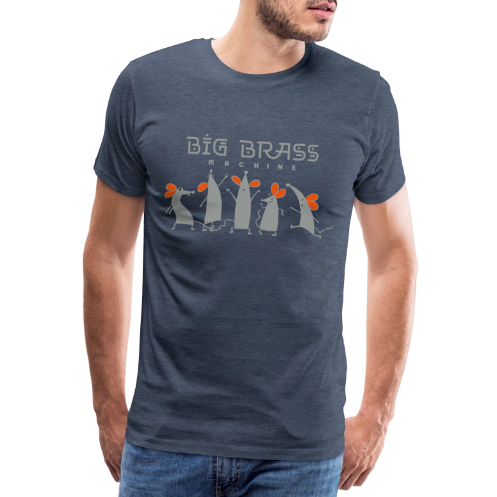 "Rats " - Männer Premium T-Shirt - Blau meliert