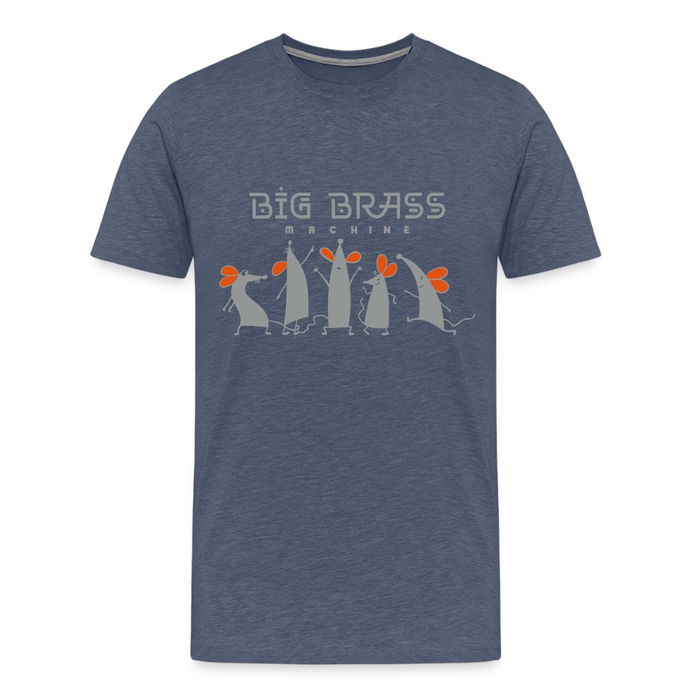 "Rats " - Männer Premium T-Shirt - Blau meliert