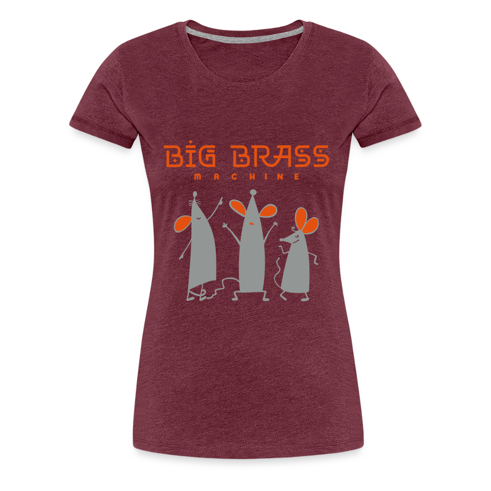 Rats - Frauen Premium T-Shirt - Bordeauxrot meliert