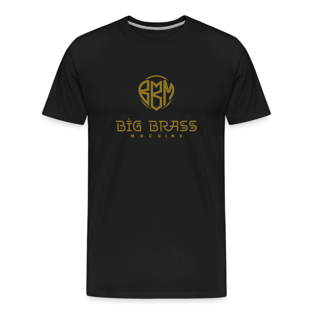 Gold-Logo Männer Premium Bio T-Shirt - Schwarz