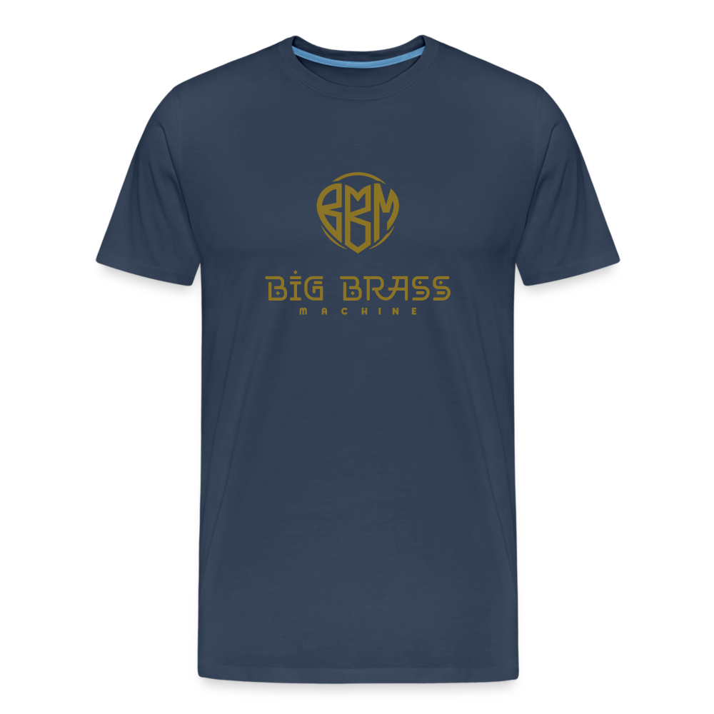 Gold-Logo Männer Premium Bio T-Shirt - Navy
