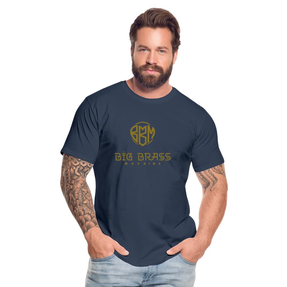 Gold-Logo Männer Premium Bio T-Shirt - Navy
