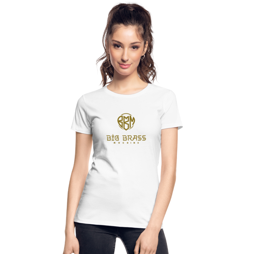 Gold-Logo Frauen Premium Bio T-Shirt - weiß