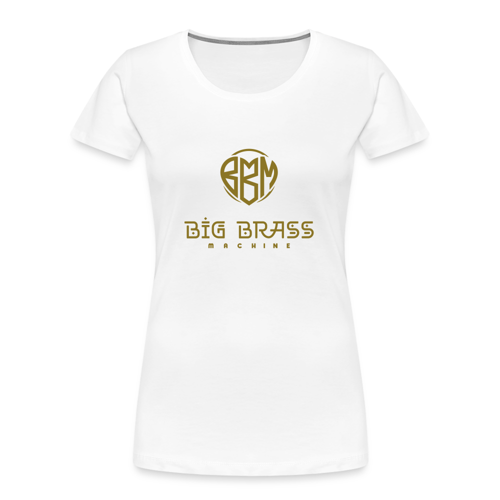 Gold-Logo Frauen Premium Bio T-Shirt - weiß