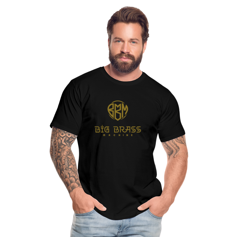 Gold-Logo Männer Premium Bio T-Shirt - Schwarz