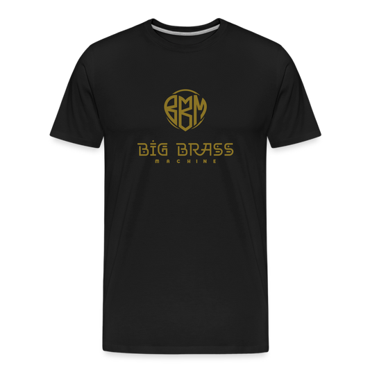 Gold-Logo Männer Premium Bio T-Shirt - Schwarz