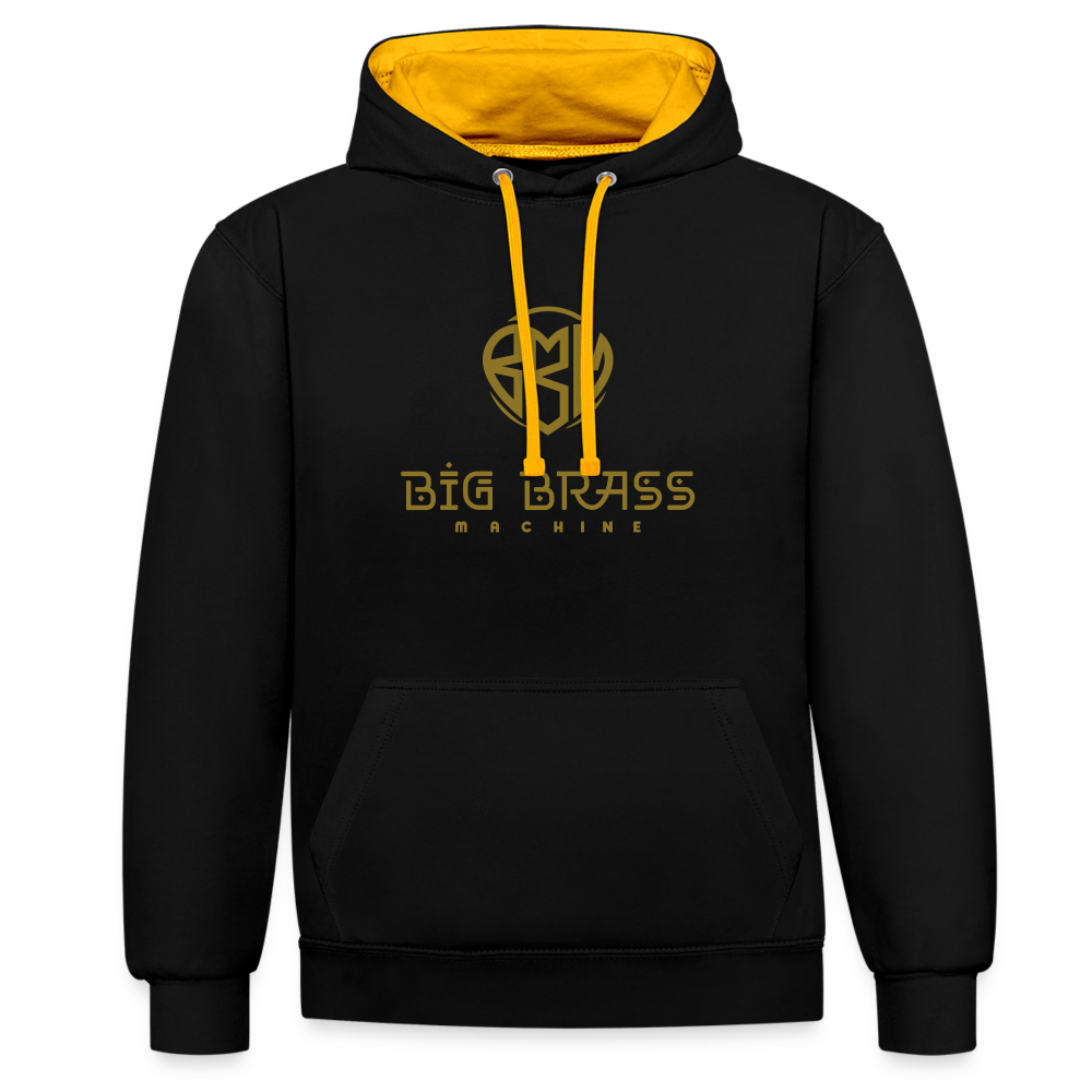 Logo Gold Kontrast-Hoodie - Schwarz/Gold